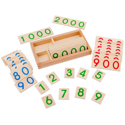 Montessori Wooden Number Cards (1–9,999)